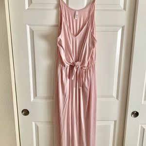 Plus Size Maxi Dress with Tie Front